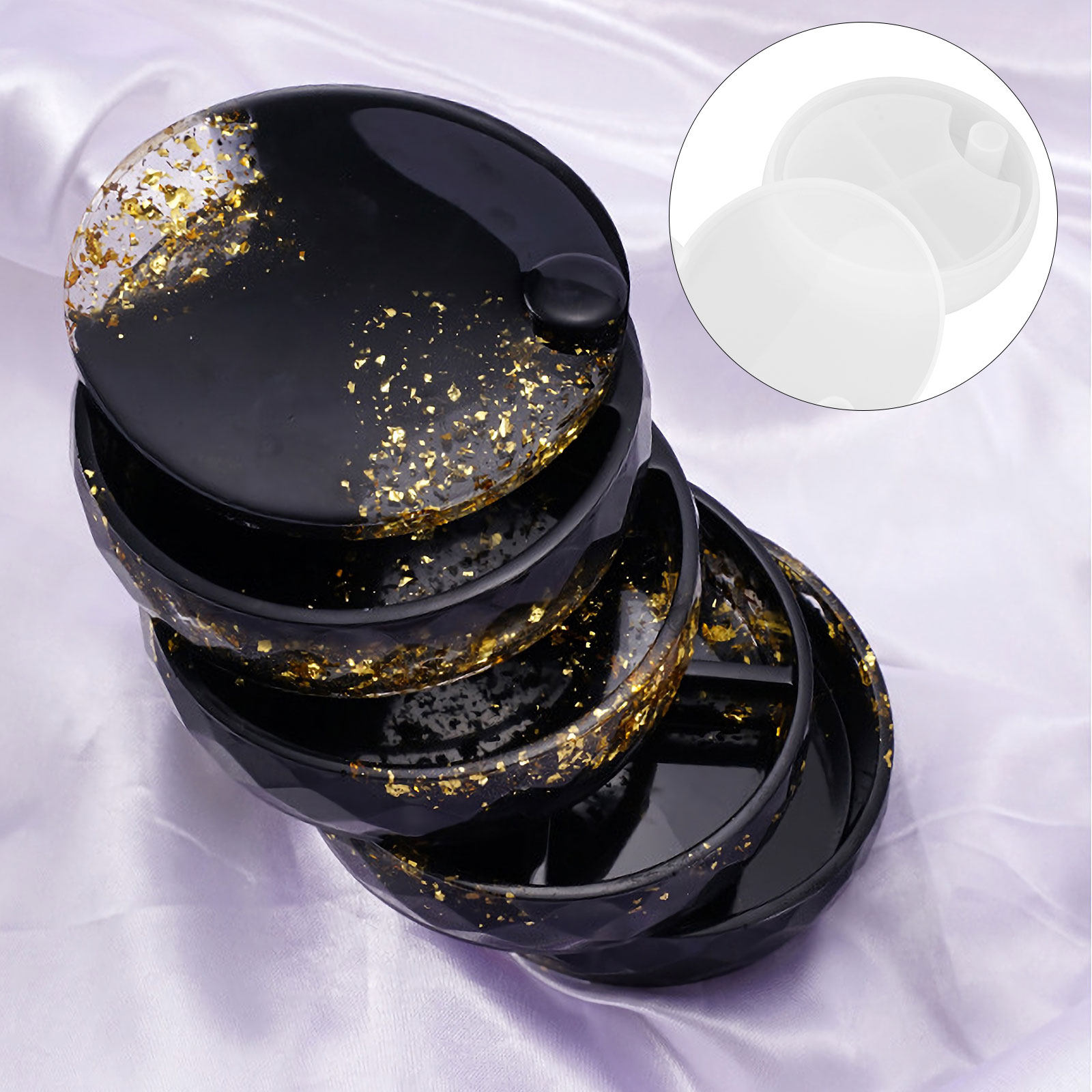 Silicone Epoxy Resin Molds Set - Ensemble de 6 moules en silicone