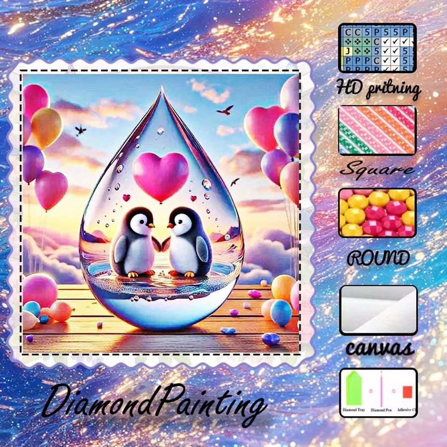5D Diamond Painting Kit Full Drill - 1 pièce de tissu floqué 5D