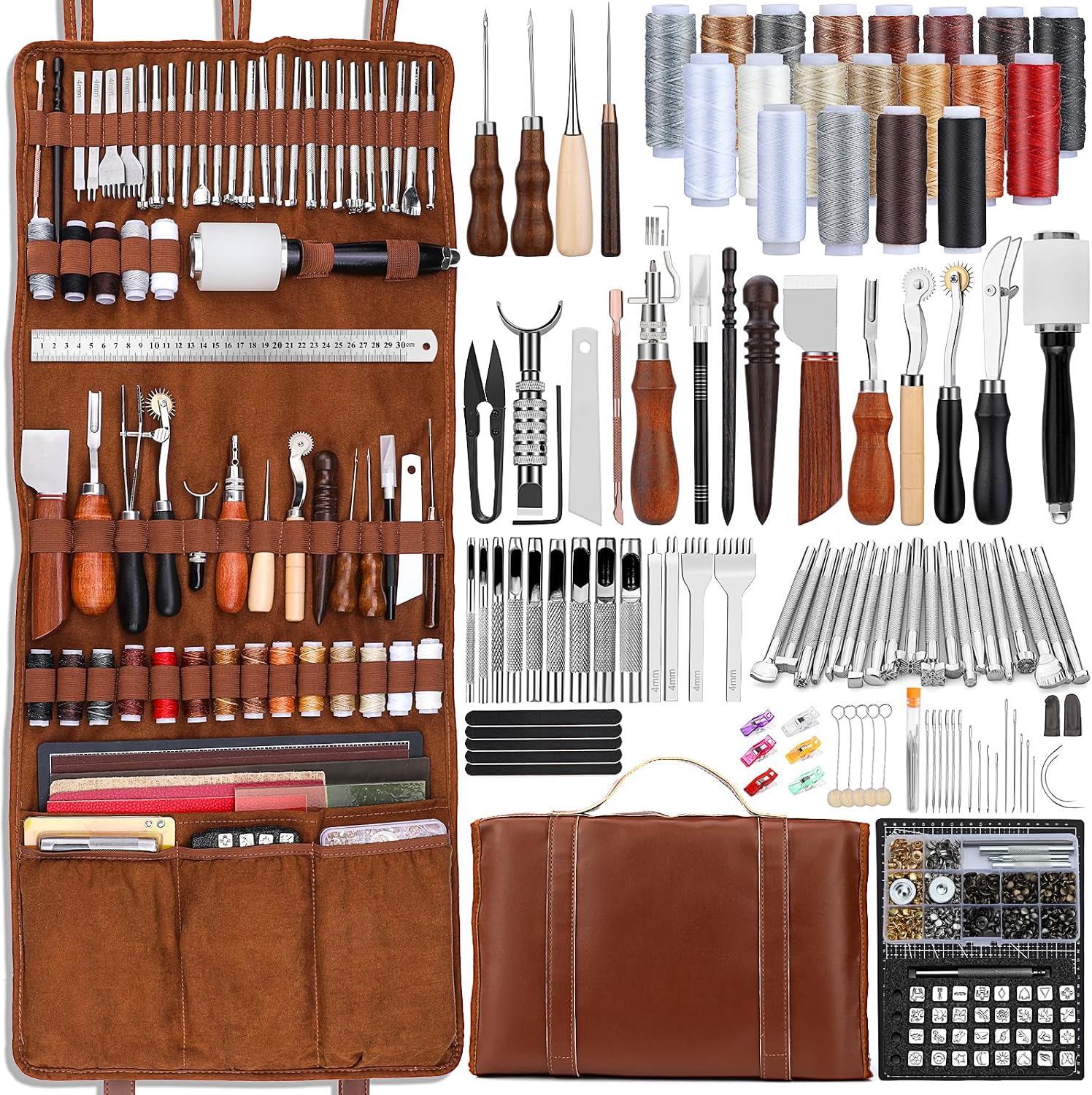 Craft Tools - Kit d'outils de maroquinerie professionnel avec