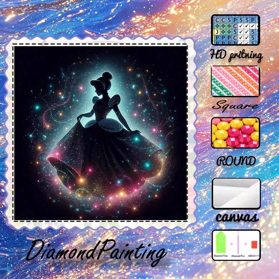 5D Diamond Painting Kit Full Drill - 1 pièce - 5D-DIY - Tissu