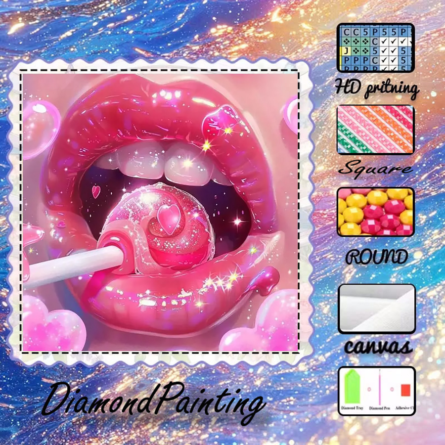 5D Diamond Painting Kit Full Drill - 1 pièce - 5D-DIY - Tissu