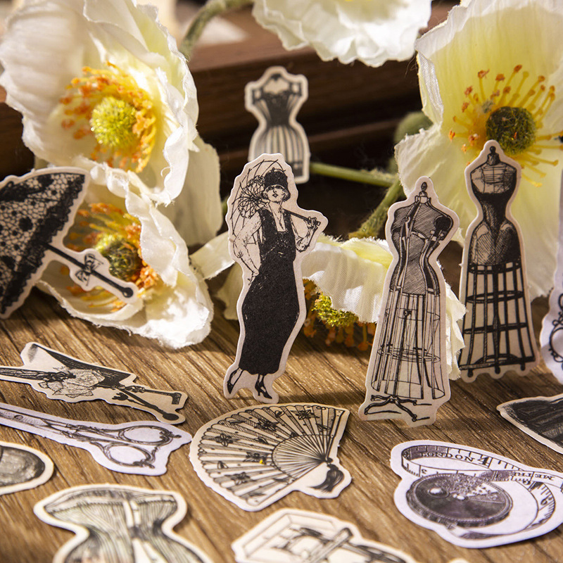 Autocollants vintage + matérie - Vintage Junk Journal Scrapbooking Paper avis et prix