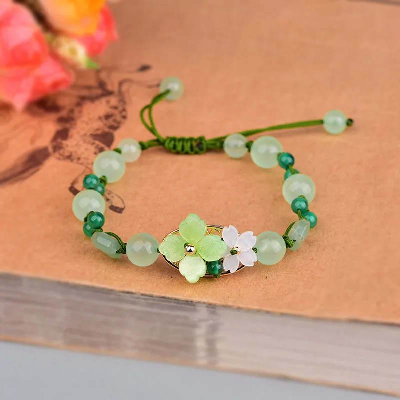 Bracelet de fleurs vertes dive - Beading avis et prix