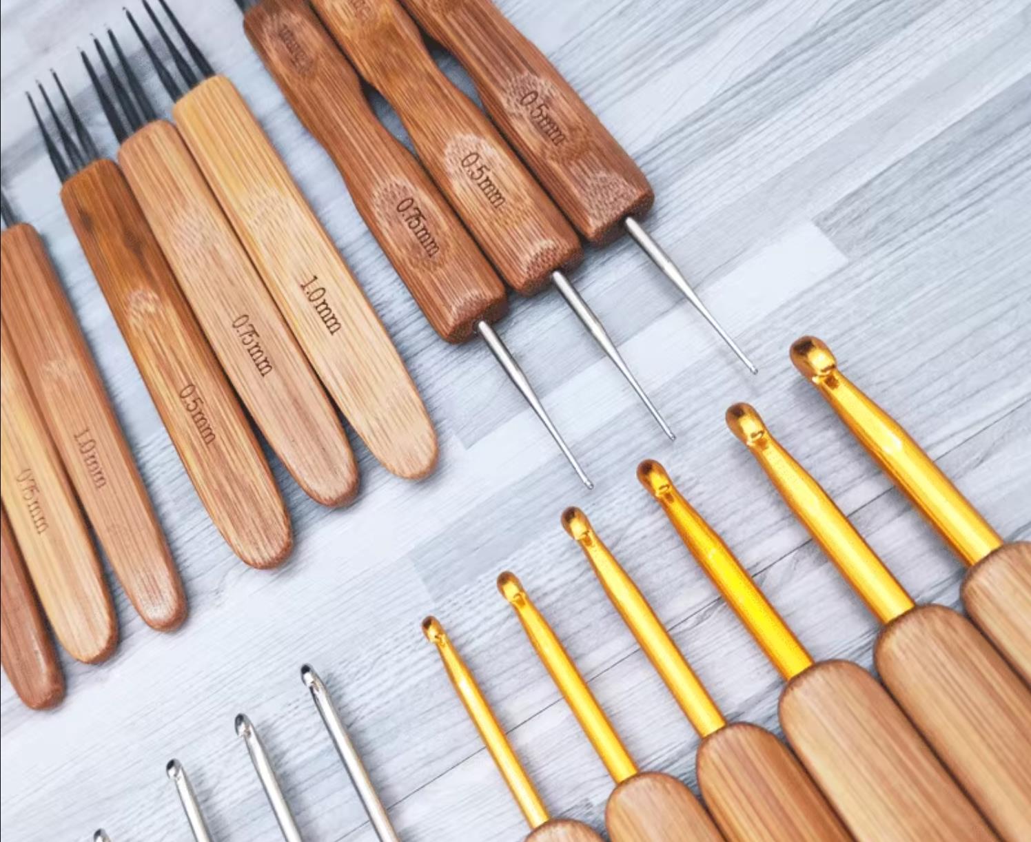 Crochet avec manche en bois de - Wooden Crochet Hooks Ergonomic Handle avis et prix