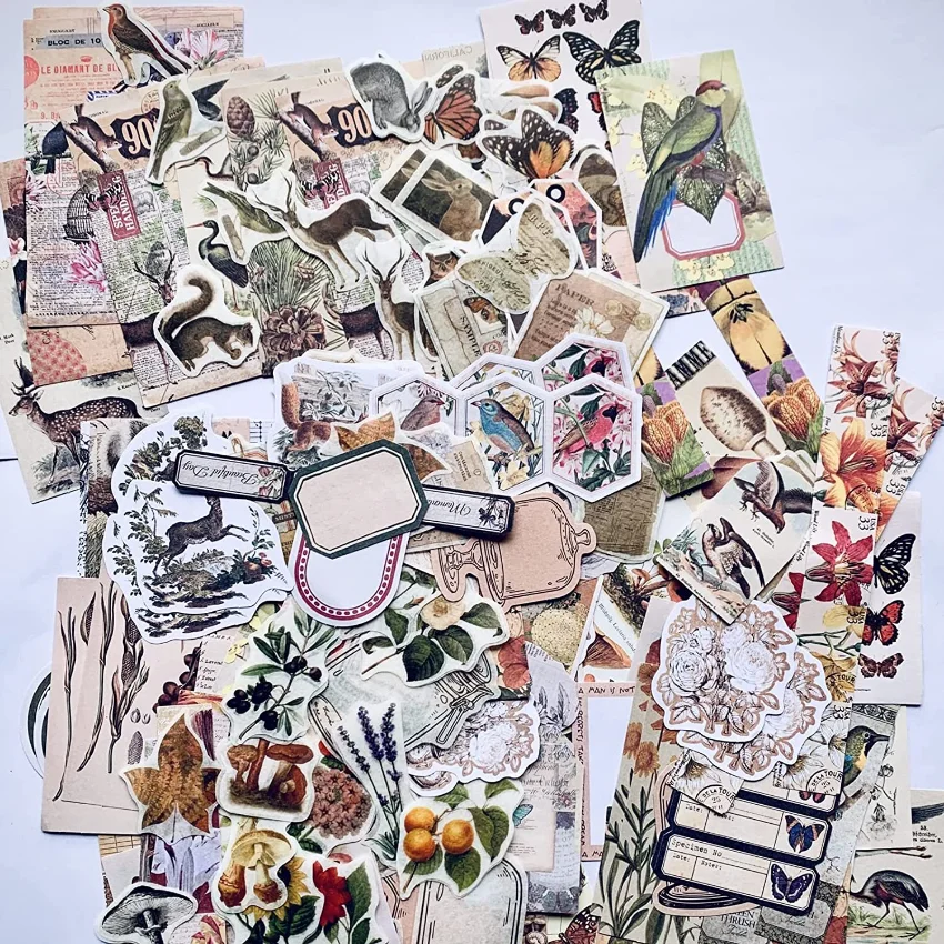 Autocollants vintage pour jour - Vintage Junk Journal Scrapbooking Paper avis et prix