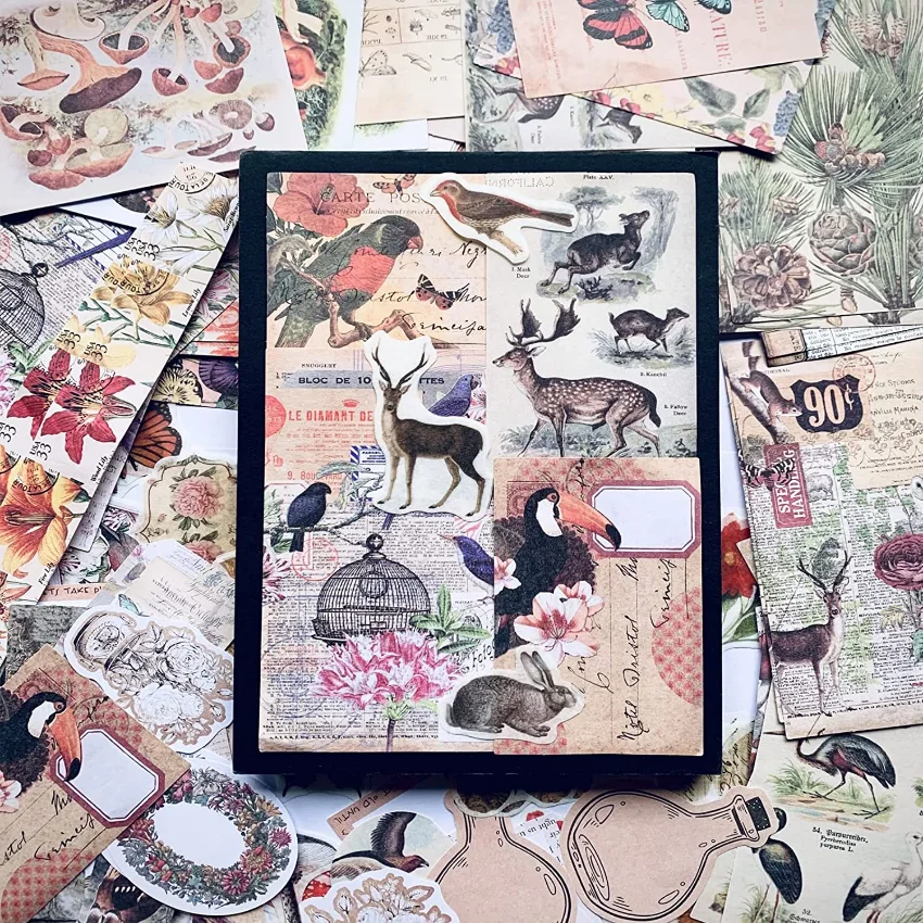 Autocollants vintage pour jour - Vintage Junk Journal Scrapbooking Paper avis et prix