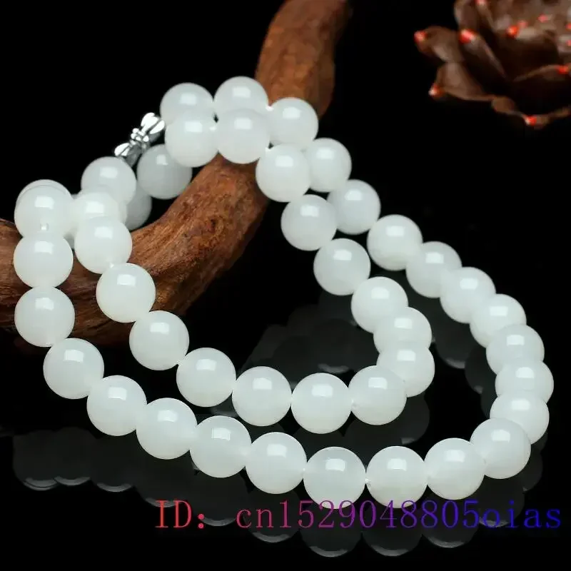 Collier de perles de Jade blan - Beading avis et prix