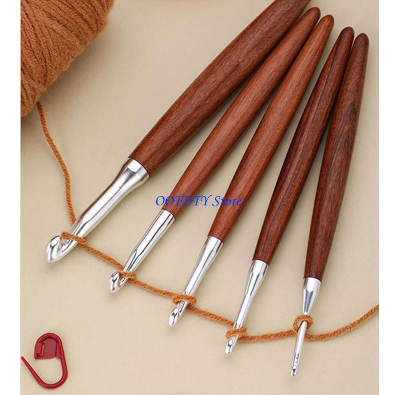 367A 8 pièces poignée en bois  - Wooden Crochet Hooks Ergonomic Handle avis et prix