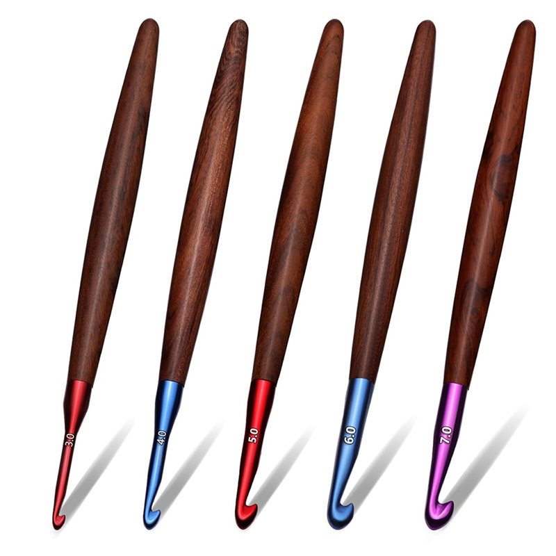 Crochets ergonomiques à manche - Wooden Crochet Hooks Ergonomic Handle avis et prix