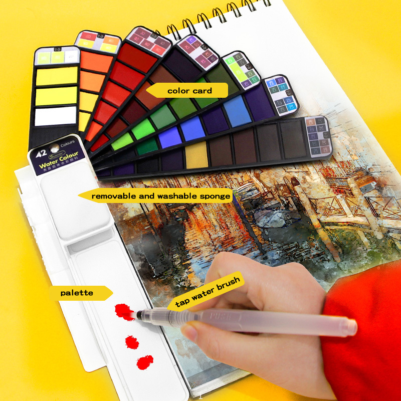 Ensemble d'aquarelle solide 18 - Watercolor Paint Set Solid Pigment avis et prix