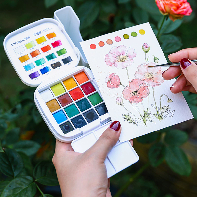 LANGUO – ensemble de peinture  - Watercolor Paint Set Solid Pigment avis et prix