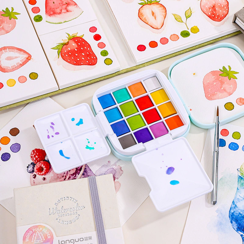 LANGUO – ensemble de peinture  - Watercolor Paint Set Solid Pigment avis et prix