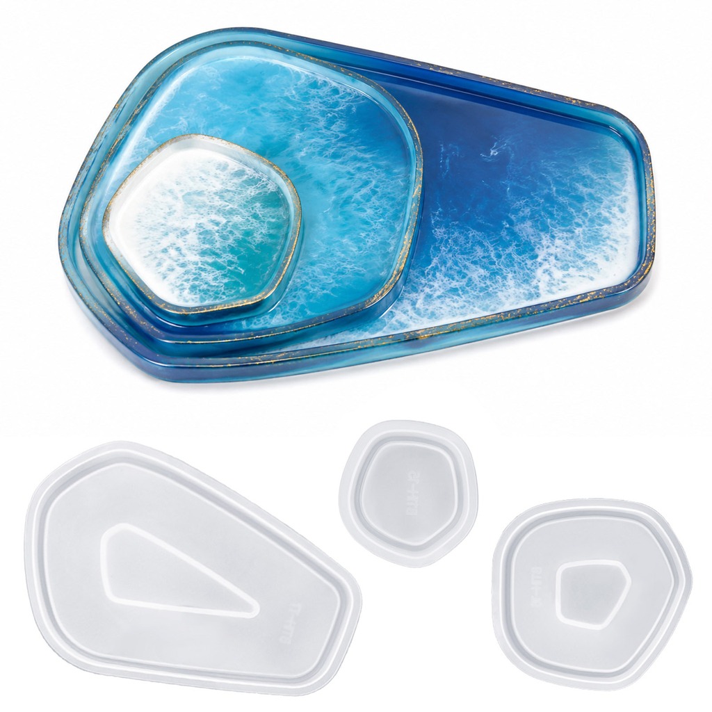 Lot de 3 moules en silicone po - Silicone Epoxy Resin Molds Set avis et prix