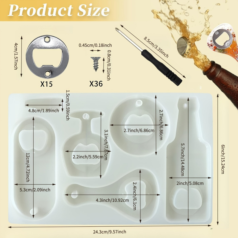 Moule en résine pour ouvre-bou - Silicone Epoxy Resin Molds Set avis et prix