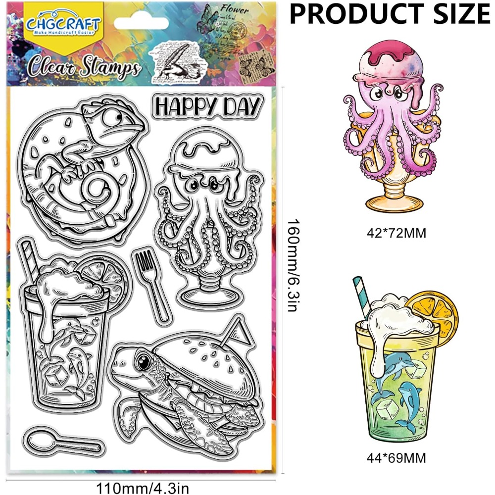 Timbres transparents en forme  - Clear Silicone Stamps For Card Making avis et prix
