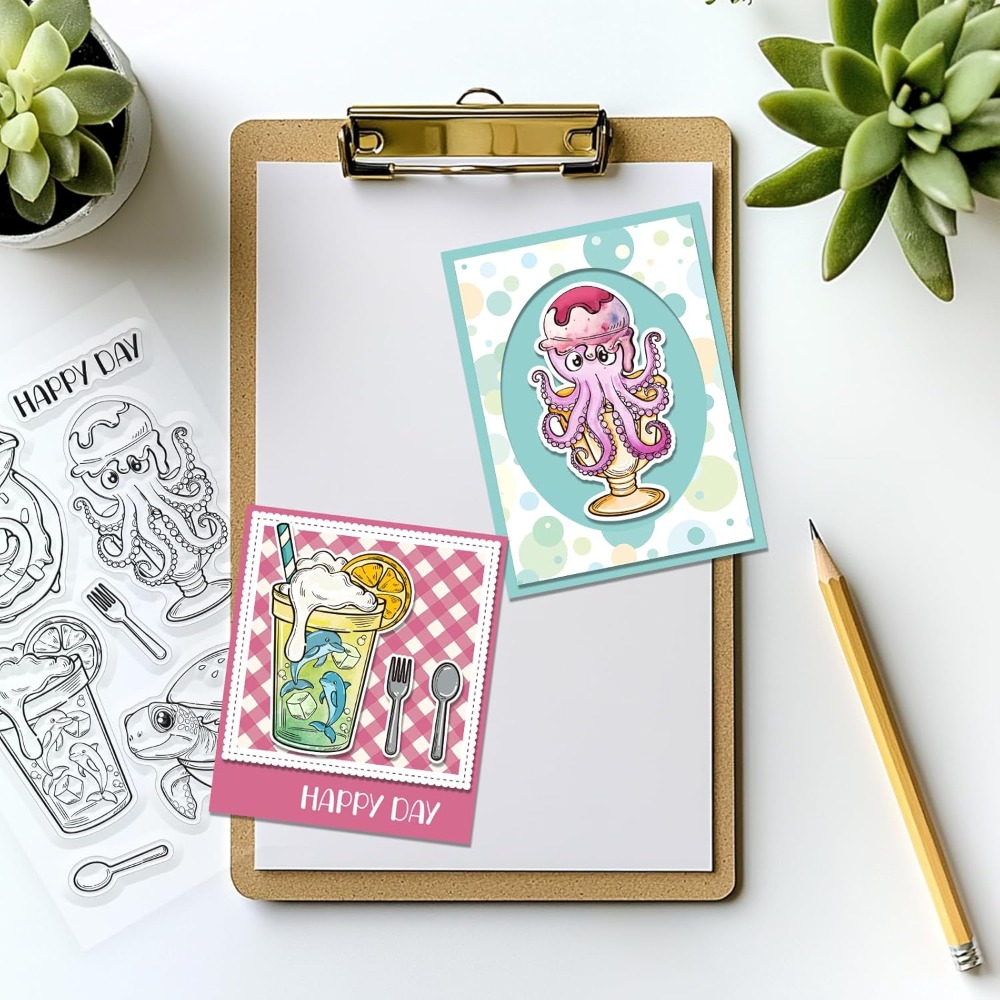 Timbres transparents en forme  - Clear Silicone Stamps For Card Making avis et prix