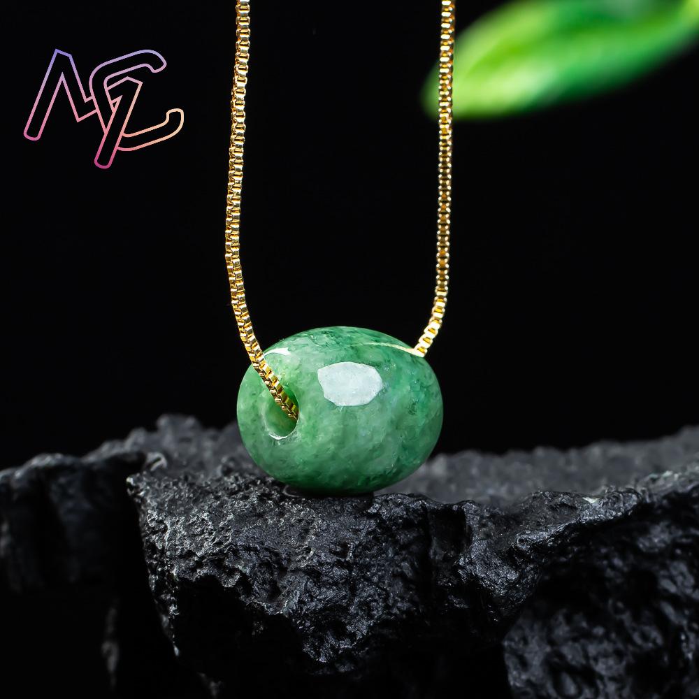Pendentif en perles de Jade vé - Beading avis et prix