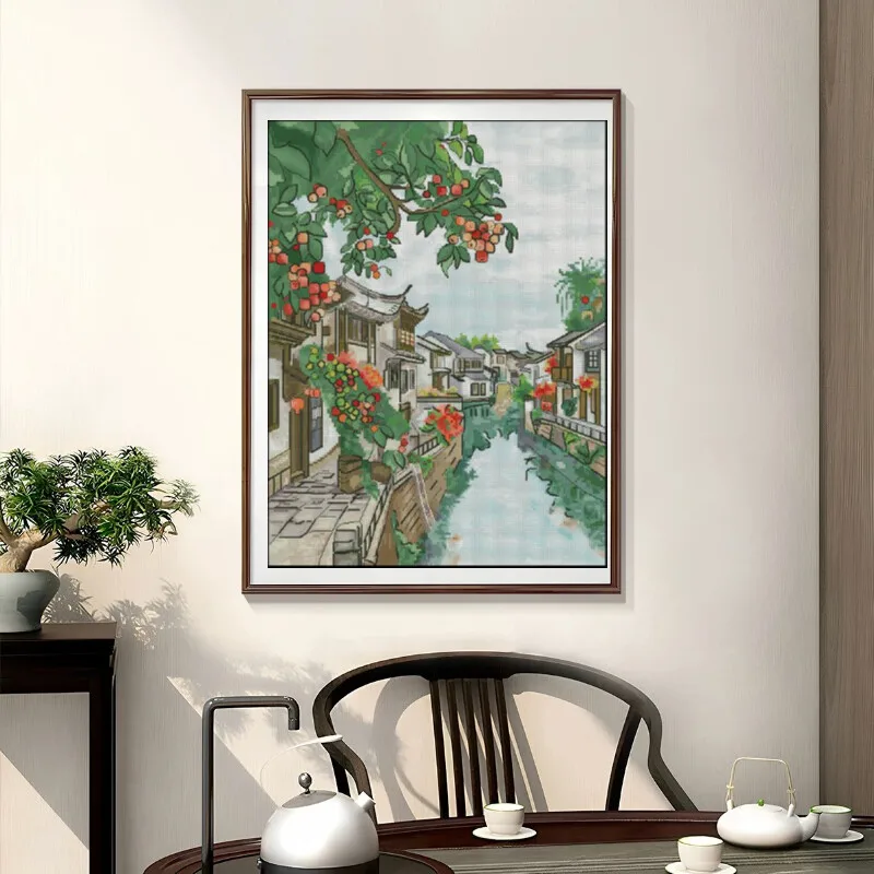 [[CC904-Water Town Jiangnan] K - Cross Stitch Stamped Kits Beginners avis et prix