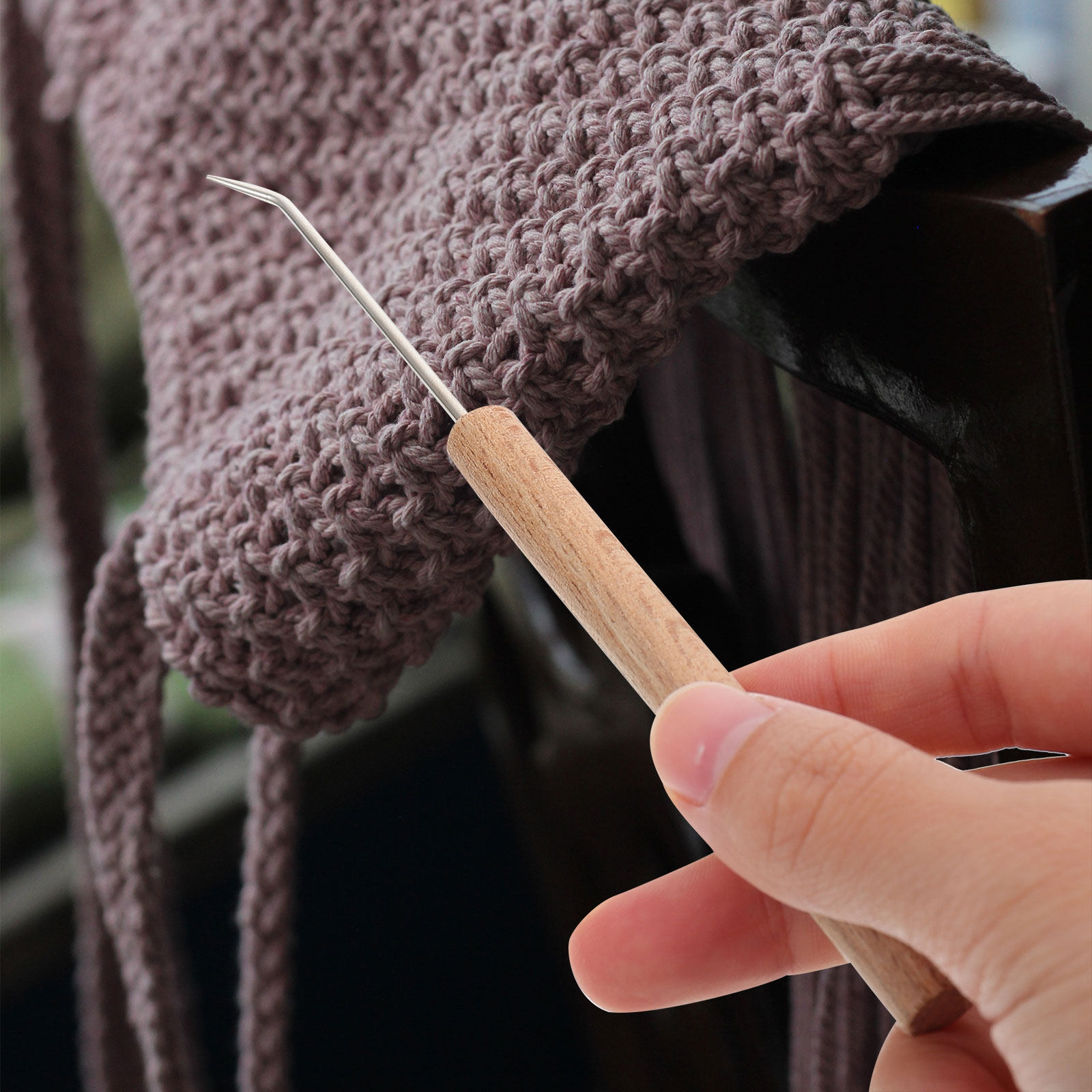 1 pièce de crochet exquis à ma - Wooden Crochet Hooks Ergonomic Handle avis et prix