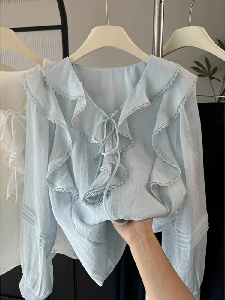 Chemisier chic à col en V à ma - Embroidery avis et prix